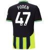 Camisola Manchester City Foden 47 Homen Equipamento 2ª 24/25